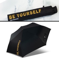 TDN BE YOURSELF加大黑膠三折魔術傘自動開收傘晴雨傘(神秘黑)