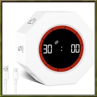 Digital Productivity Timer, Rotating Pomodoro Timer with 1-3-5-15-30-60-90 Min Countdown, for Study 