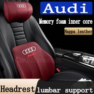 Audi A4 A3 Car Headrest lumbar support Memory Foam Neck Pillow Protection high quality Nappa leather