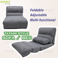 OKURA Adjustable Sofa Bed with Pillow PREMIUM Tatami Floor Sofa Chair Foldable Recliner Kerusi / Kat