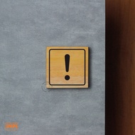 INPI HOUSE Signage Danger - Danger Warning Logo Sign - Wood