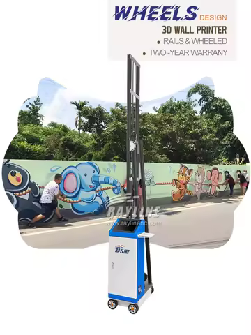 High Quality CMYKW 5 Color 3D Wall Printing Machine Direct to Wall Murals UV Ink Wall Printer Double