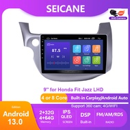 Seicane 10.1inch QLED IPS Touch Screen Android 13.0 Car Audio Stereo Player for 2007-2013 Honda Fit 