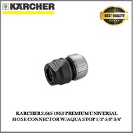 KARCHER 2.645-196.0 PREMIUM UNIVERSAL HOSE CONNECTOR W/AQUA STOP 1/2"-5/8"-3/4"