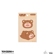 TOYZEROPLUS罐頭豬LuLu豬熊豬羊系列/ 5x5cm毛絨貼紙/ 豬熊