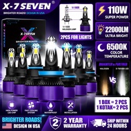 X-7SEVEN LED Fog Light Bulb 110W 22000LM Super Bright Lampu Depan Kereta Lampu Kabus H11 H8 H9 HB4 H