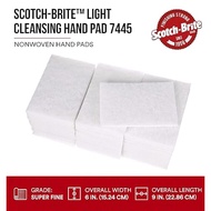 3M SCOTCH BRITE 7445 White Pad Light Duty Cleansing