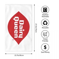 Dairy Queen Logo Absorbent Square Face Towel Array Superfine Fiber Towel Running Fitness Yoga Outdoo