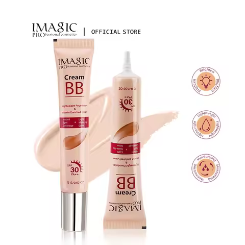 IMAGIC Lightweight Foundation BB Cream Sunscreen Smooth Coverage SPF30 PA++ Long Lasting Light Makeu