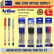 (RM2.20) Artline Ball Point Pen 0.7mm (8270 / 4pcs) / Artline Ball Pen / Pen / 0.7mm / Artline Ball 