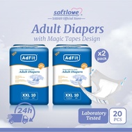 Adfit | Adult diaper | TAPE | 2 packs combo
