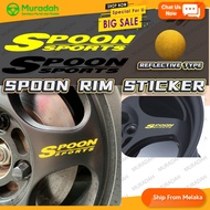 [ReadyStock]Spoon Rim Sticker Reflective High Grade Proton Perodua honda toyota mercedes SW388