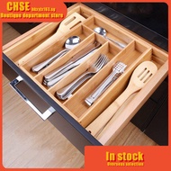 【In stock】Bamboo Cutlery Storage Tidy Drawer Kitchen Organizer