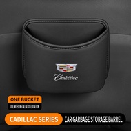 For Cadillac Multifunction Car Trash Can Garbage Dustbin Organizer Leather Storage Box for CT4 CT5 C