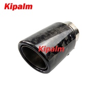 Rolled Edge Glossy Black Forged Carbon Fiber Exhaust Muffler Tip Exhaust End Pipe Tail Pipe Tip