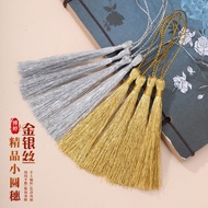 Gold Silver Thread Small Round Ear Exquisite Chinese Knot Hanging Ear Thread Handmade Jewelry Access
