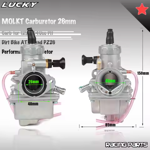 MOLKT Carburetor 26mm Carb for 125cc 140cc Pit Dirt Bike ATV Quad Performance Carburetor