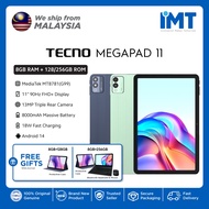 Tecno Megapad 11 Tablet | Mediatek Helio G99 | 11" IPS LCD Display | 8000 mAh Battery Capacity