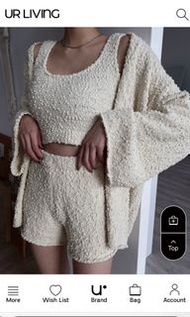 miyuki慵懶毛球針織套裝（背心+短褲 與chennchenn類似款