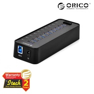 Orico P10-U3 Super Speed USB 3.0 10 Ports USB HUB with VL812 Controller - Black