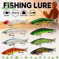 HUAYUEJI Fishing Lure Bait, 18.5g 2-section Swimbait, Professional 11.5CM Softtail Bionic Glide Hard