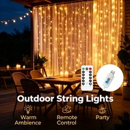 LED Curtain Fairy Lights Remote Control 8 Modes USB Powered 3m*3M 300 LEDs Garland String Lights For