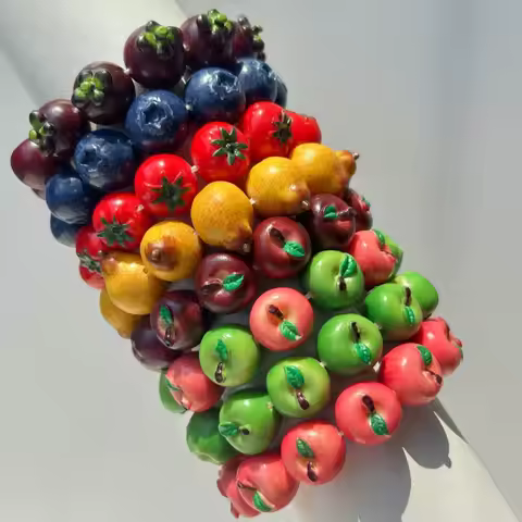 Colorful dopamine fruit beaded bracelet