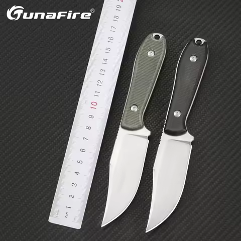 Tunafire Military Tactical Gravity Hunting Knife D2 Fixed Blade Knife Outdoor Camping Tourist Fishin
