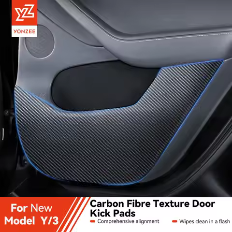 YZ For Tesla Model 3 Y Highland Juniper 2025 Car Door Anti-Kick Pad Sticker Trim Kit Side Door Prote