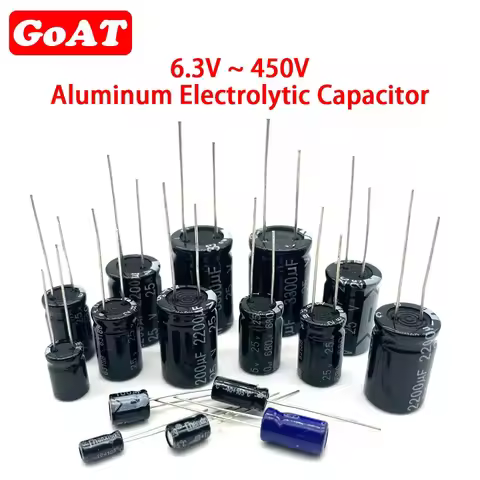 10V 16V 25V 35V 50V 63V 100V 200V 250V 400V Aluminum Electrolytic Capacitor 20% 100UF 470UF 680UF 10