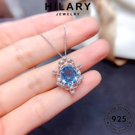 HILARY JEWELRY Simple Women Sapphire Accessories Pendant Necklace For 925 Korean Perempuan Silver Perak 純銀項鏈 Sterling Original Rantai Chain Leher N1550