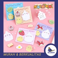 Bluberi | Sticky NOTES 3IN1 MOLANG STICKY NOTES CUTE NOTEPAD NP27