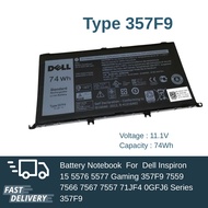ส่งด่วน ส่งไว แบตเตอรี่ Battery Dell Inspiron 15 5576 5577 Gaming 357F9 7559 7566 7567 7557 71JF4 0G