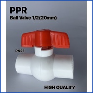 ∳ ➶ ◠ WHITE PPR PIPE FITTINGS BALL VALVE PN25 20mm