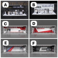 MoreArt匯藝 MA 1:64 場景 室內車庫 維修車間 RWB LBWK Honda Mitsubishi BMW BENZ AMG