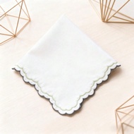 1 Piece Embroidered Napkins Cloth Small Wavy Edge 38*38cm/15*15inch Alternative To Paper ​​Award Cer