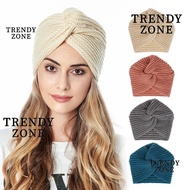 TRENDYZONE Headscarf Fashion Solid Color Muslim Turban Cap