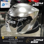 SG SELLER - PSB Approved Evo Rs9 Iridium style silver open face motorcycle helmet