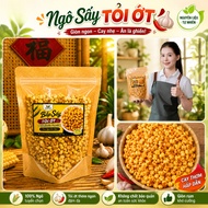 300g Dried Corn with Garlic and Chili - Crispy in Each Seed, Rich Taste, Fragrant with Lemon Leaves,