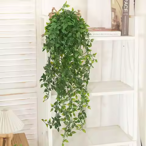 Artificial Green Plant Christmas Ivy Wall Hanging Leaves Garden Fake Rattan Home Outdoor Wedding Bac