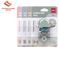 Deli H351 tape eraser pen 8m long - Size: 8mx5mm - Shop random color delivery