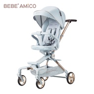 BEBE Amico - X7輕奢小休旅雙向手推車-靜謐霧藍Blue