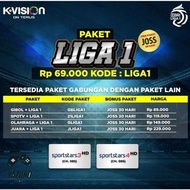 Voucher Paket K-VISION Bola BRI LIGA 1 Indonesia KVision Liga 1
