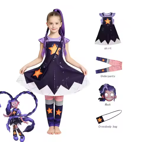 New Horror Game Play Time Lily Cosplay Costume Girls Dress Up Bobi 5 Puppet Lily Children's Clothes 