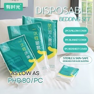 YoungTime Disposable Bedding Set Bed Sheet Convenient Clean Non-Woven Bedding Set Disposable Blanket