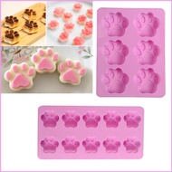 INF Cats  Footprint Mold Reusable Candy Silicone Tray Easy to Clean