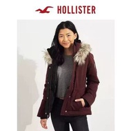 Hollister酒紅黑色羽絨超顯瘦連帽拉鍊羽絨外套派克大衣大䄛女裝棉服HCO burgundy red black Ultimate Down Collection Parka Jacket A&F