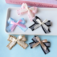 10pcs Sweet Ribbon Bow Knots Plaided Fabric for DIY 5-6cm (8-310)