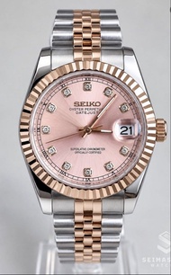 SEIKO 玫瑰金 Datejust 改裝自動機械錶