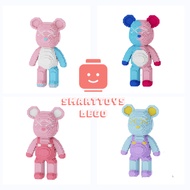Lego Bearbrick 47cm Puzzle, Bearbrick Puzzle Toy In Blue Pink Light Pastel Color With User Manual, Gift For Friends